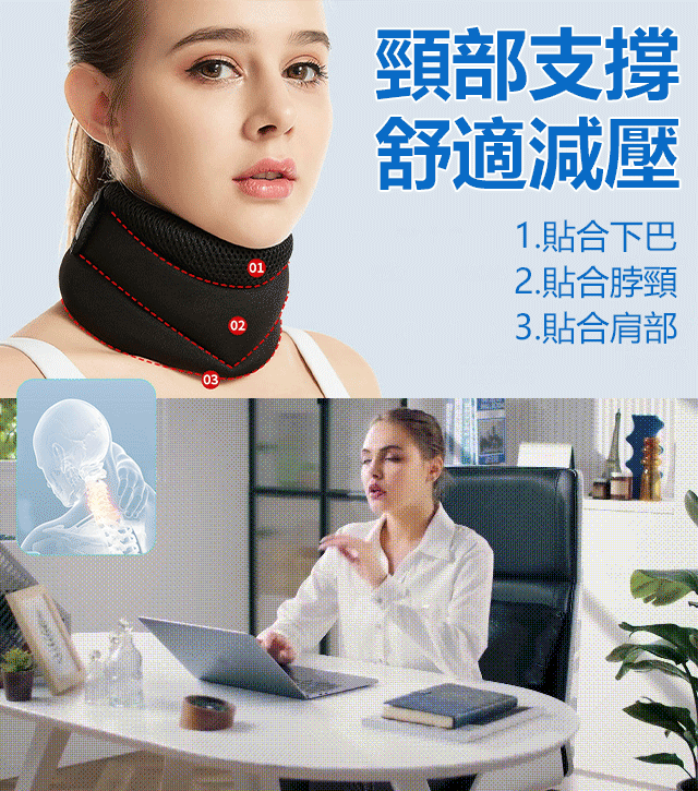 透氣可調節止鼾頸托，物理止鼾，當晚見效。頸部支撐舒適減壓