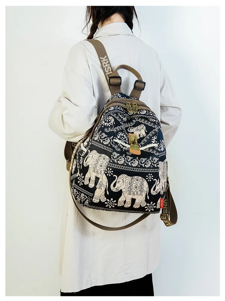 2024年新女士時尚民族風潮流印花牛津背包,24小時客服在線,售後無憂 2024年新女士時尚民族風潮流印花牛津背包,24小時客服在線,售後無憂